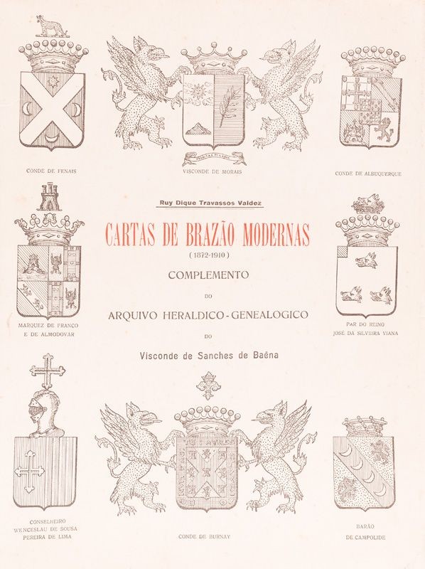 VALDEZ (RUY DIQUE TRAVASSOS) – CARTAS DE BRAZÃO MODERNAS (1872-1910)