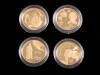 QUATRO MOEDAS EM OURO DE (200 ESCUDOS)