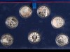 COLECÇÃO DE SETE MOEDAS EM PRATA PROOF • COPA DO MUNDO • FIFA • 10 FRANCOS • 1998