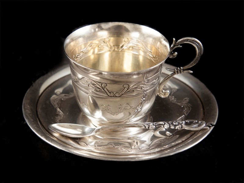 CHÁVENA DE CAFÉ COM COLHER