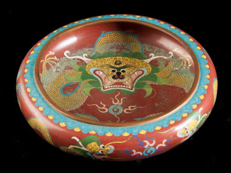 TAÇA FRUTEIRA EM CLOISONNÉ