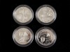 COLECÇÃO DE QUATRO MOEDAS EM PRATA DE (200 ESCUDOS)