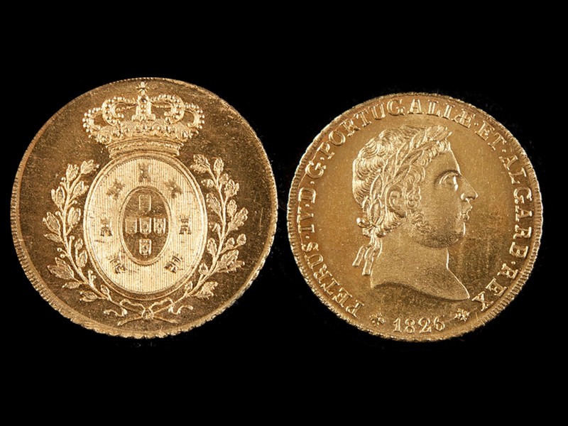MOEDA EM OURO - D. PEDRO IV (1826-1828)