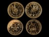 QUATRO MOEDAS EM OURO DE (100 ESCUDOS)