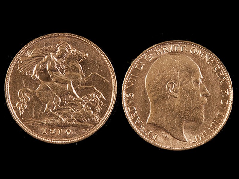 ½ LIBRA EM OURO - EDWARDVS VII