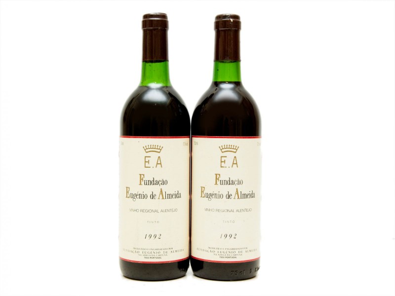 DUAS GARRAFAS DE VINHO TINTO DE MESA DO ALENTEJO