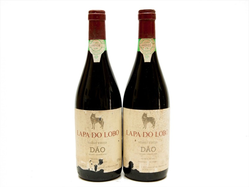 DUAS GARRAFAS DE VINHO TINTO DE MESA DO DÃO