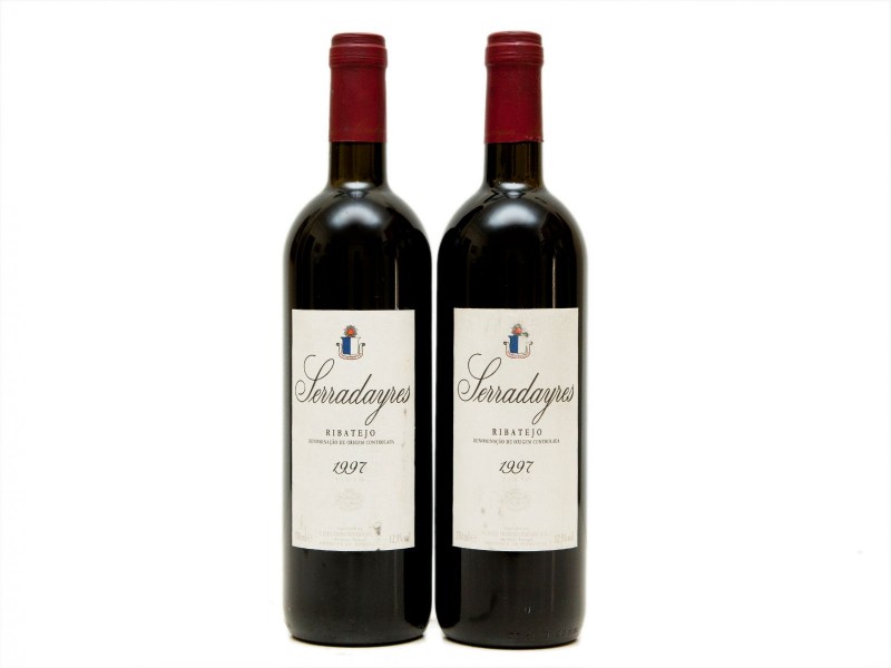 DUAS GARRAFAS DE VINHO TINTO DE MESA DO TEJO