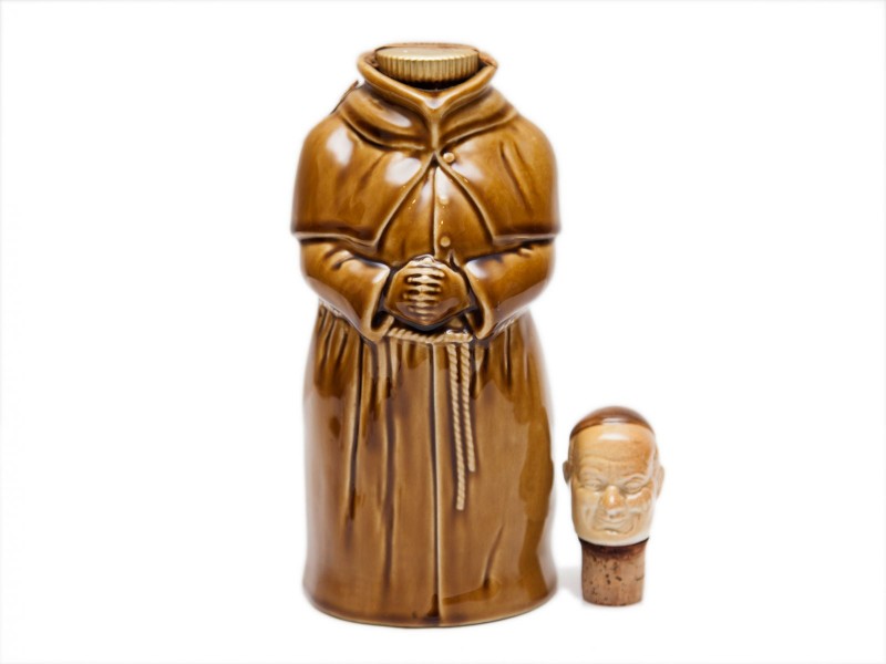 GARRAFA CERÂMICA DE SCOTCH WHISKY EM FORMA DE MONGE