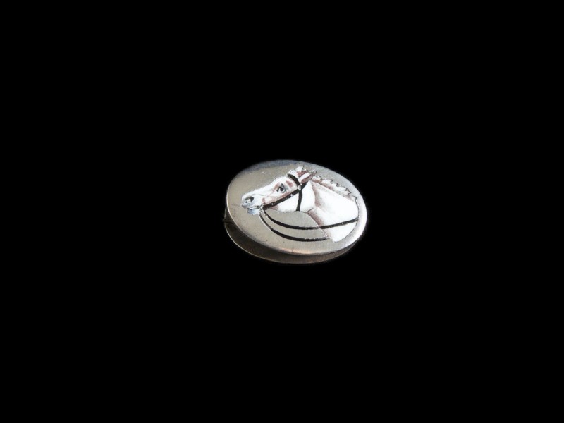 PIN DE LAPELA COM “CABEÇA DE CAVALO”