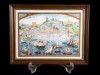 PLACA EMOLDURADA “A VISTA MAIS ANTIGA DA CIDADE DE LISBOA”