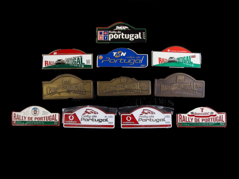 COLEÇÃO DE PLACAS COMEMORATIVAS DO “RALLY DE PORTUGAL // ACP”