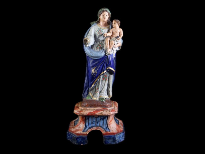 NOSSA SENHORA COM MENINO JESUS SALVADOR DO MUNDO