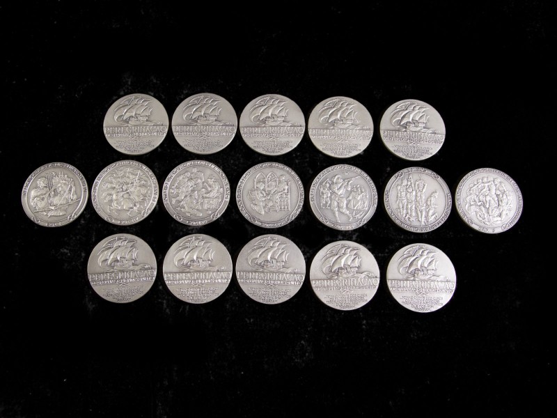 PARTE DE UMA COLECÇÃO DE MEDALHAS EM PRATA - “A PERIGRINAÇÃO - DE FERNÃO MENDES PINTO”