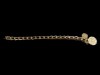 PULSEIRA DE SENHORA EM OURO COM LIBRA E MOEDA DE 1000 REIS DE D. PEDRO V