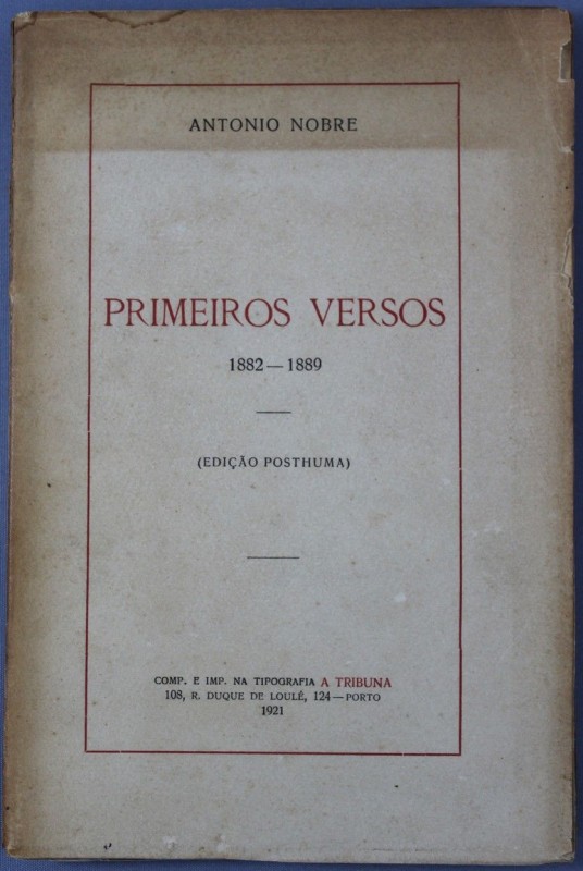 NOBRE (ANTÓNIO) – PRIMEIROS VERSOS:1882 – 1889